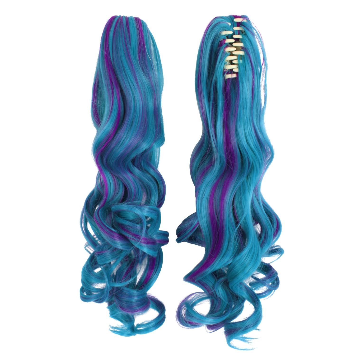 High Temperature Fiber Lolita Cosplay Wig Dark Purple/Cyan