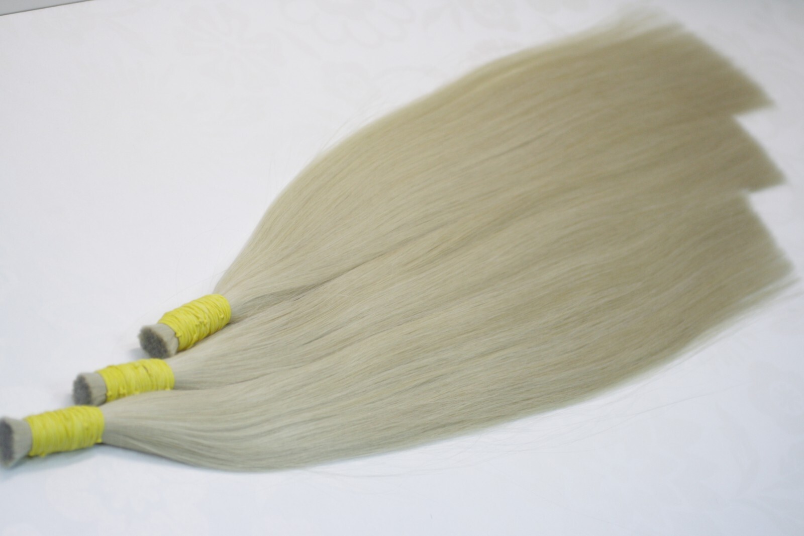 Natural bulk hair extensions White cool blond, 24 inch (60 cm), 100 gr (3,53 oz)