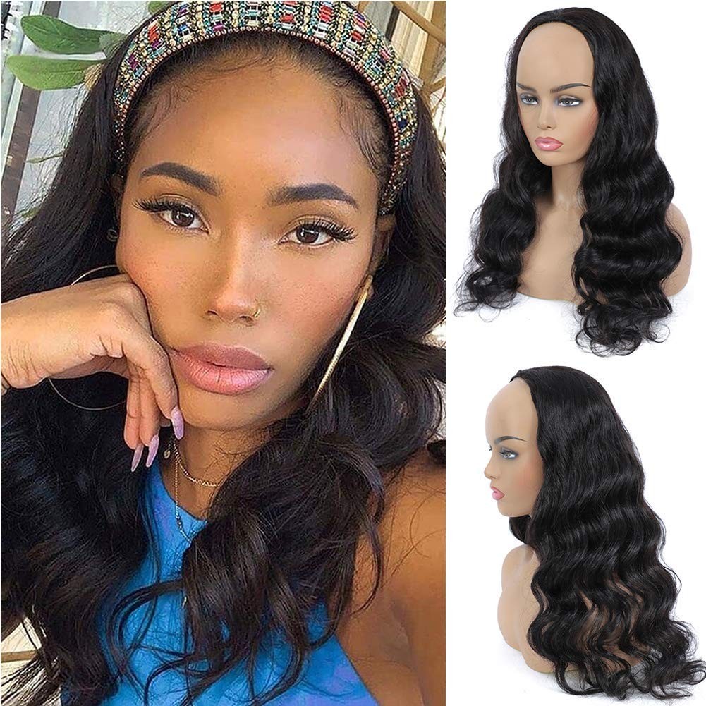 Urbeauty Body Wave 3 In 1 Half Wig Human Hair Glueless Wear And Go Wigs For