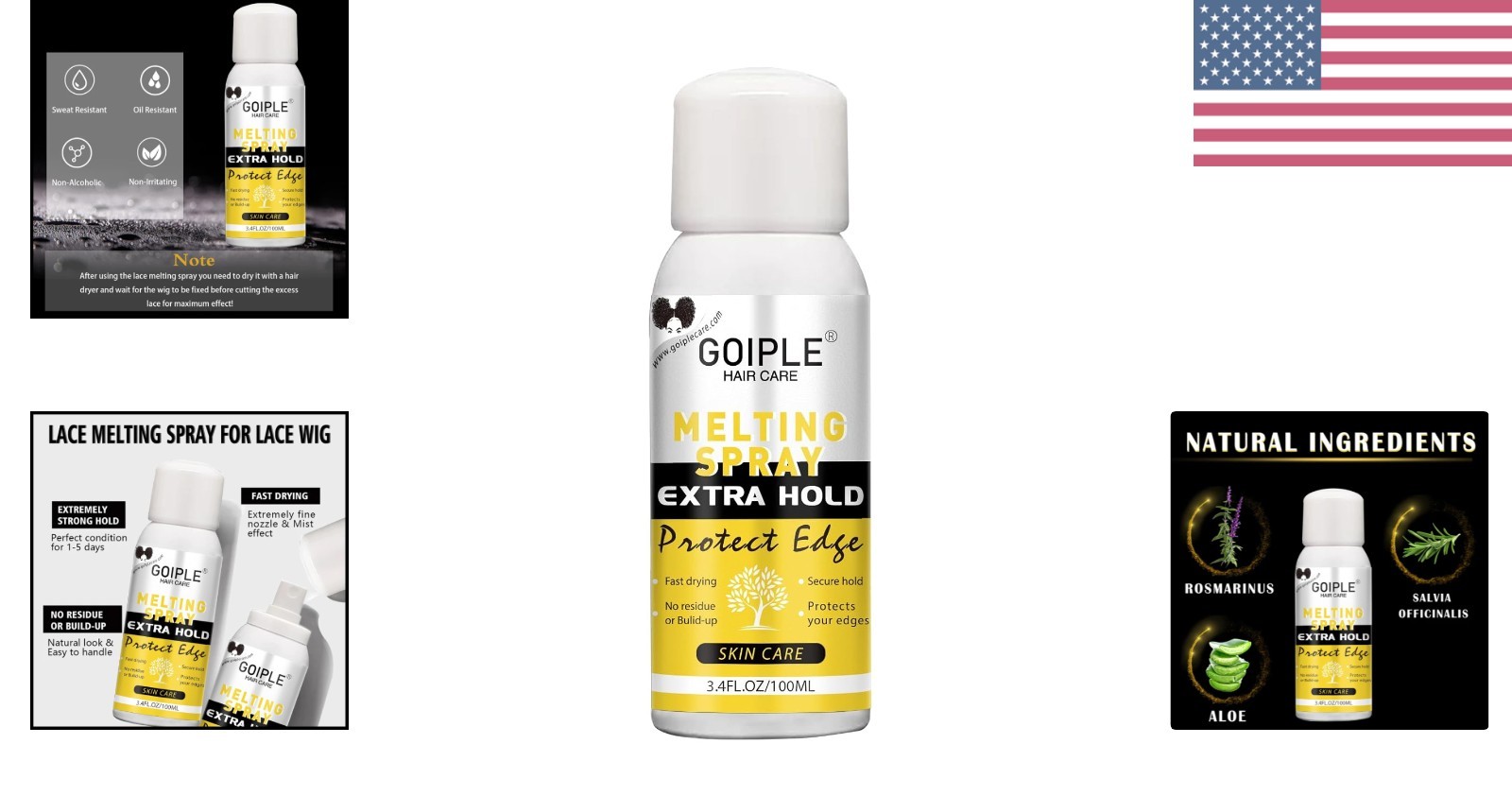 No Residue Lace Melting Adhesive Spray – Long-Lasting Hold for Wigs, 3.4 oz