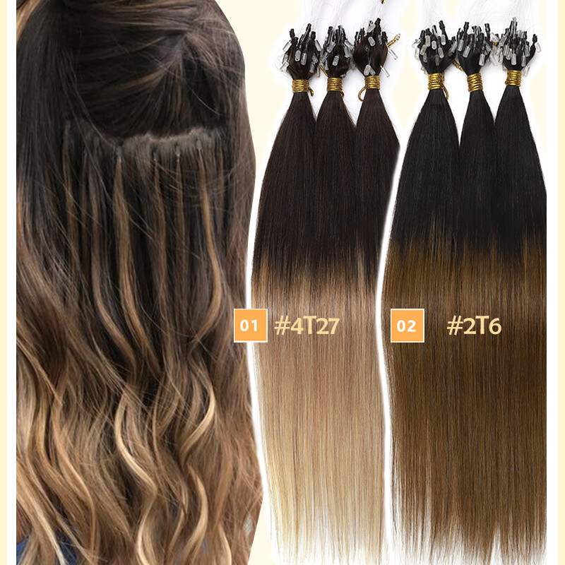 Micro Loop Ring Beads 100% Remy Human Hair Extensions 200g for Thick Full Head