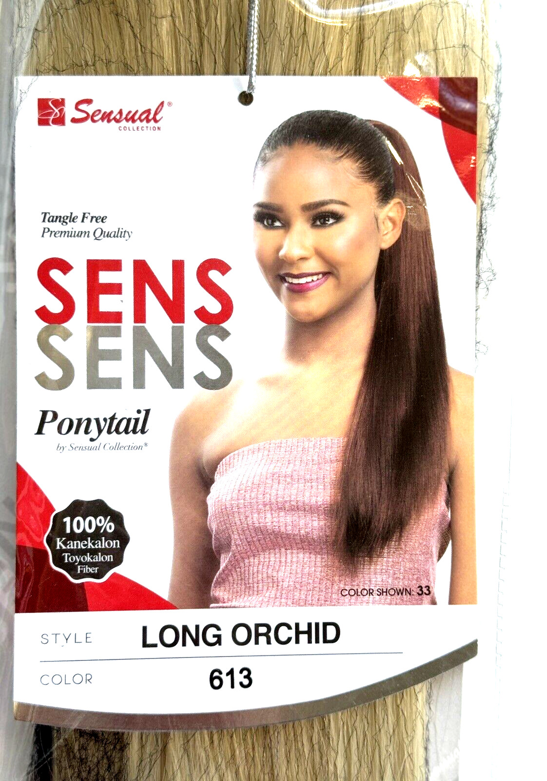 22″ Sensual Collection Draw String Ponytail Bun Hair Platinum Blonde (Color 613)