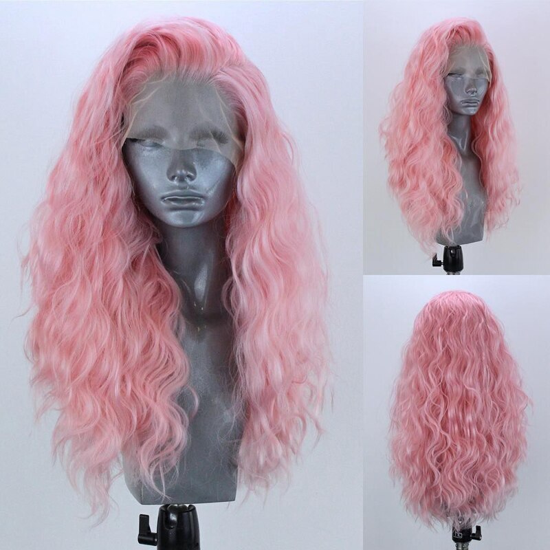 Long Deep Wave Hair Synthetic Lace Front Wig High Temperature Fiber Hair Wigs