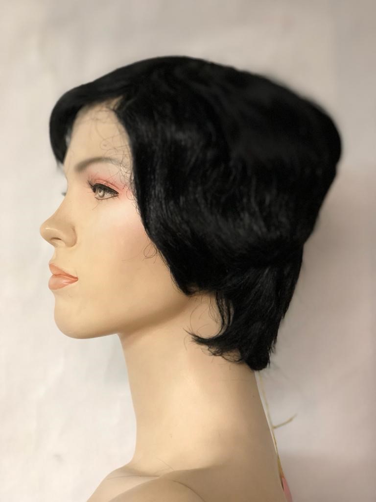 Lacey Costume Wig of New York Wig Short Wavy Black Unisex Men/Women