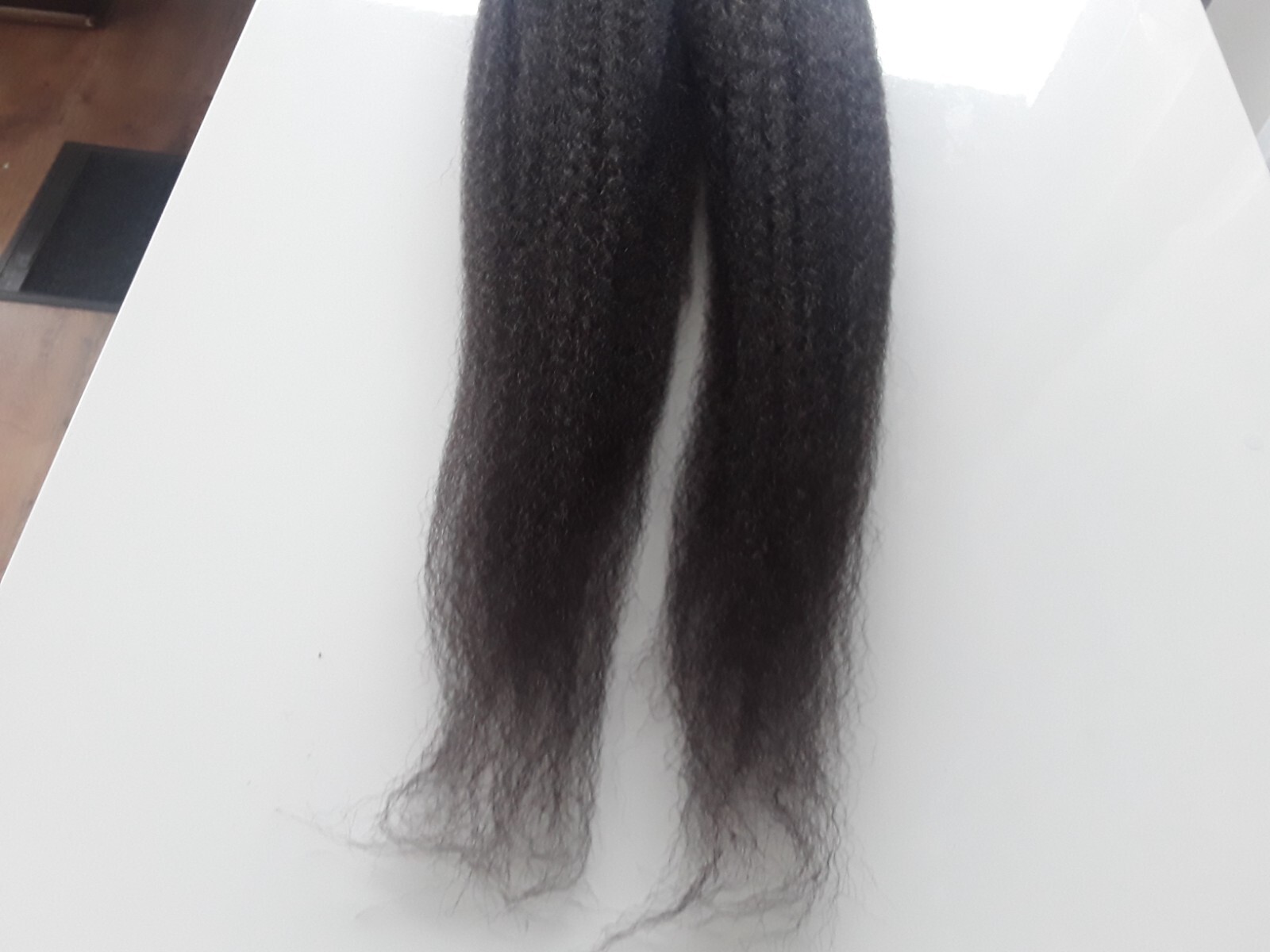 12AA BRAZILIAN KINKY STRAIGHT VIRGIN HUMAN HAIR 30+30INCHES 200g 2BUNDLES 1B#