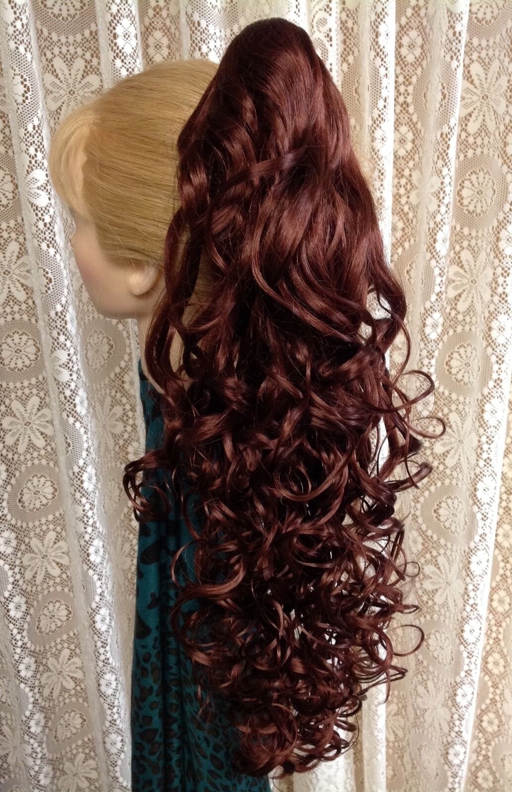 DIAMOND DM20 CLAW CLIP ON DRAWSTRING Hairpiece 24″ DARKEST BROWN #2