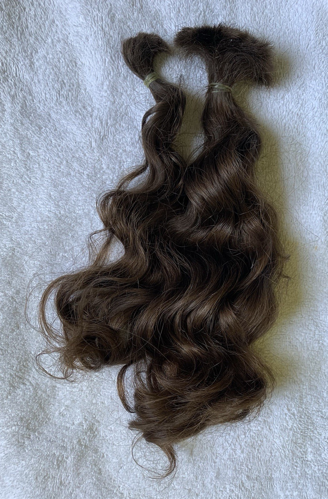Human Hair, Curly, Dark Brown, Virgin, Single Donor, 9-12 inches