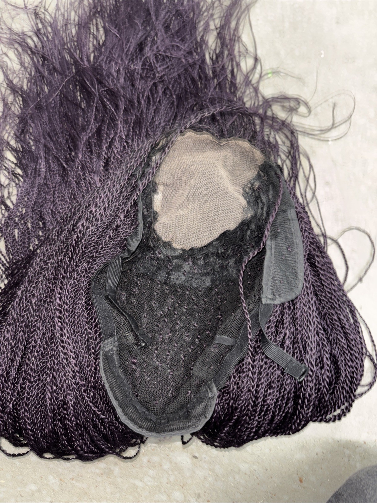 Knotless Purple Braided Wig Black Women Braided Wig Ready To Ship