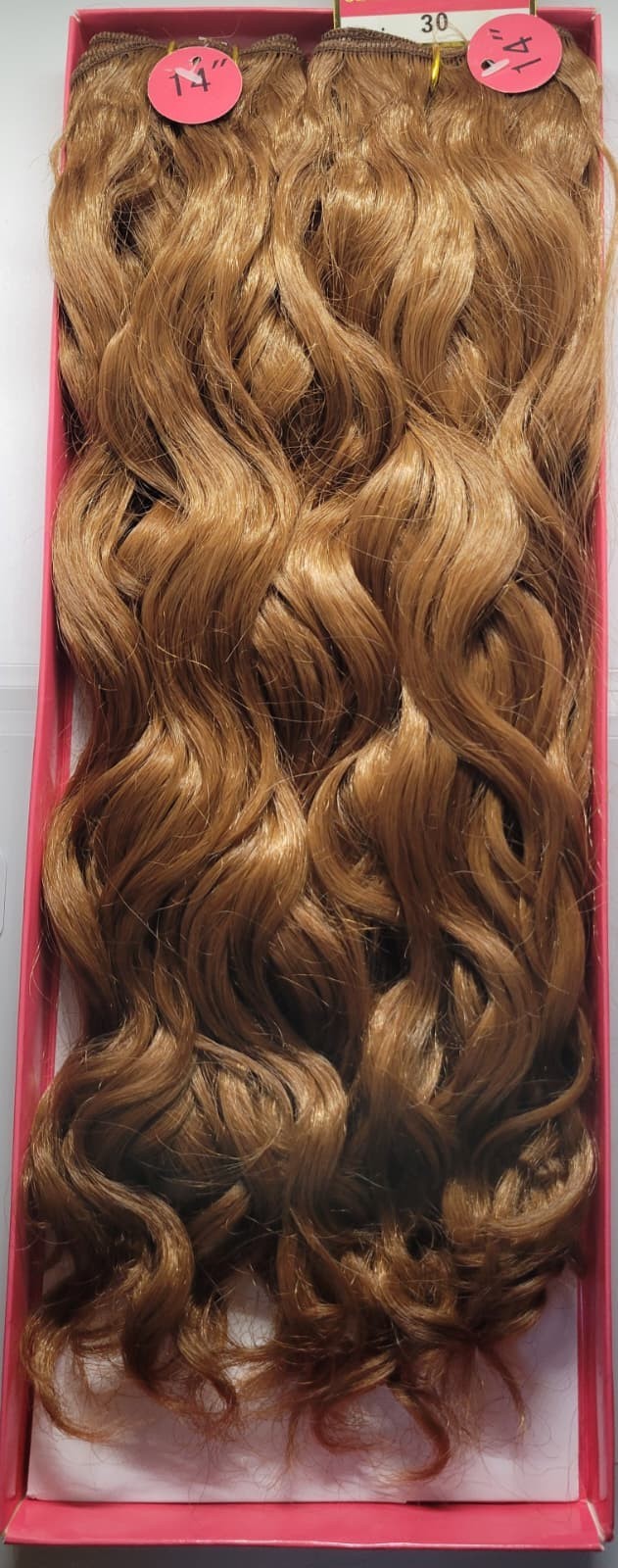 New Honey Blonde 4pcs Multi Pack 2×14″ 2×16″ Spanish Wave Extensions #30