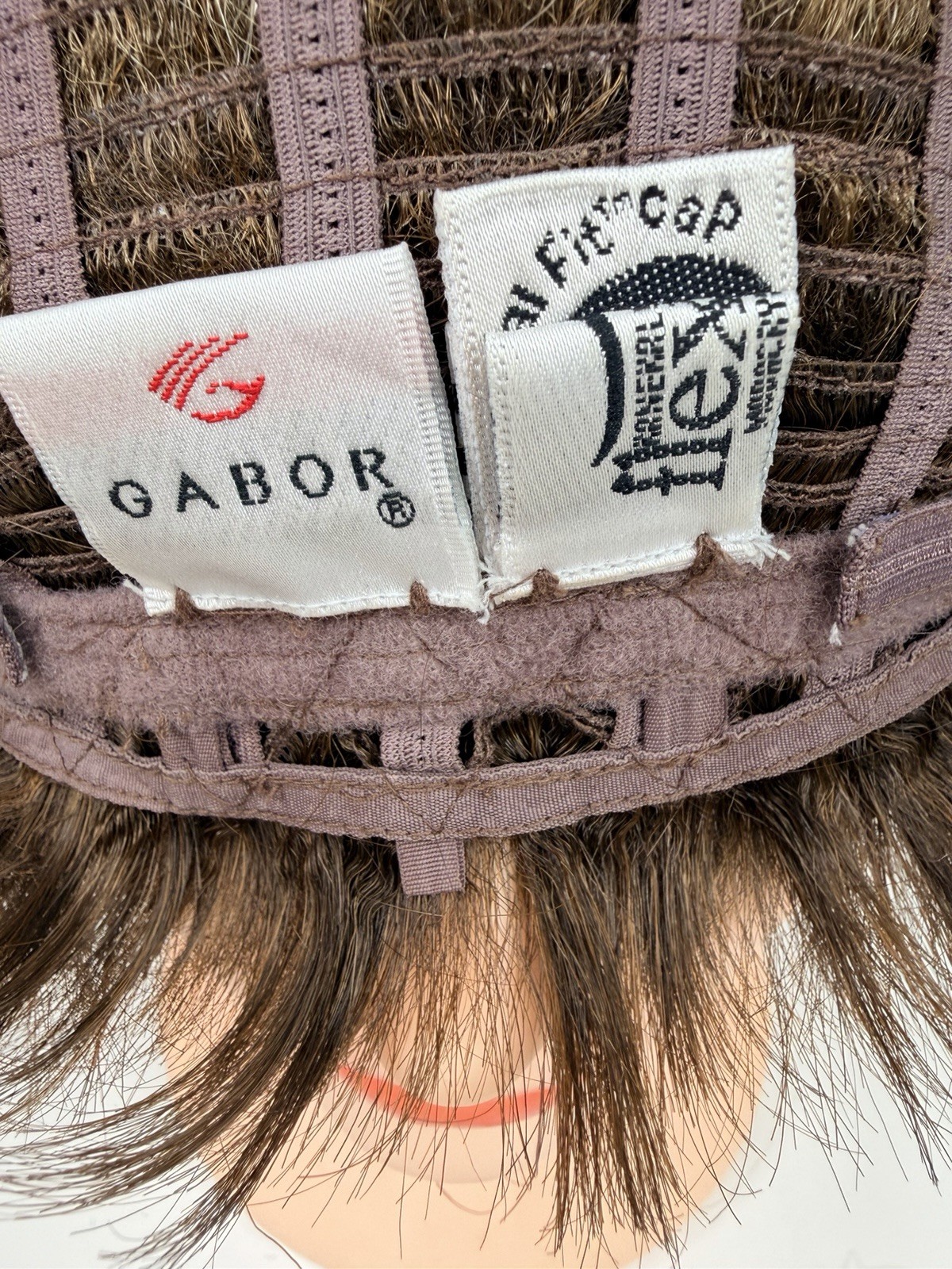Gabor short cut Wig Average Cap brown highlights layered Women’s 48539 Flexlite