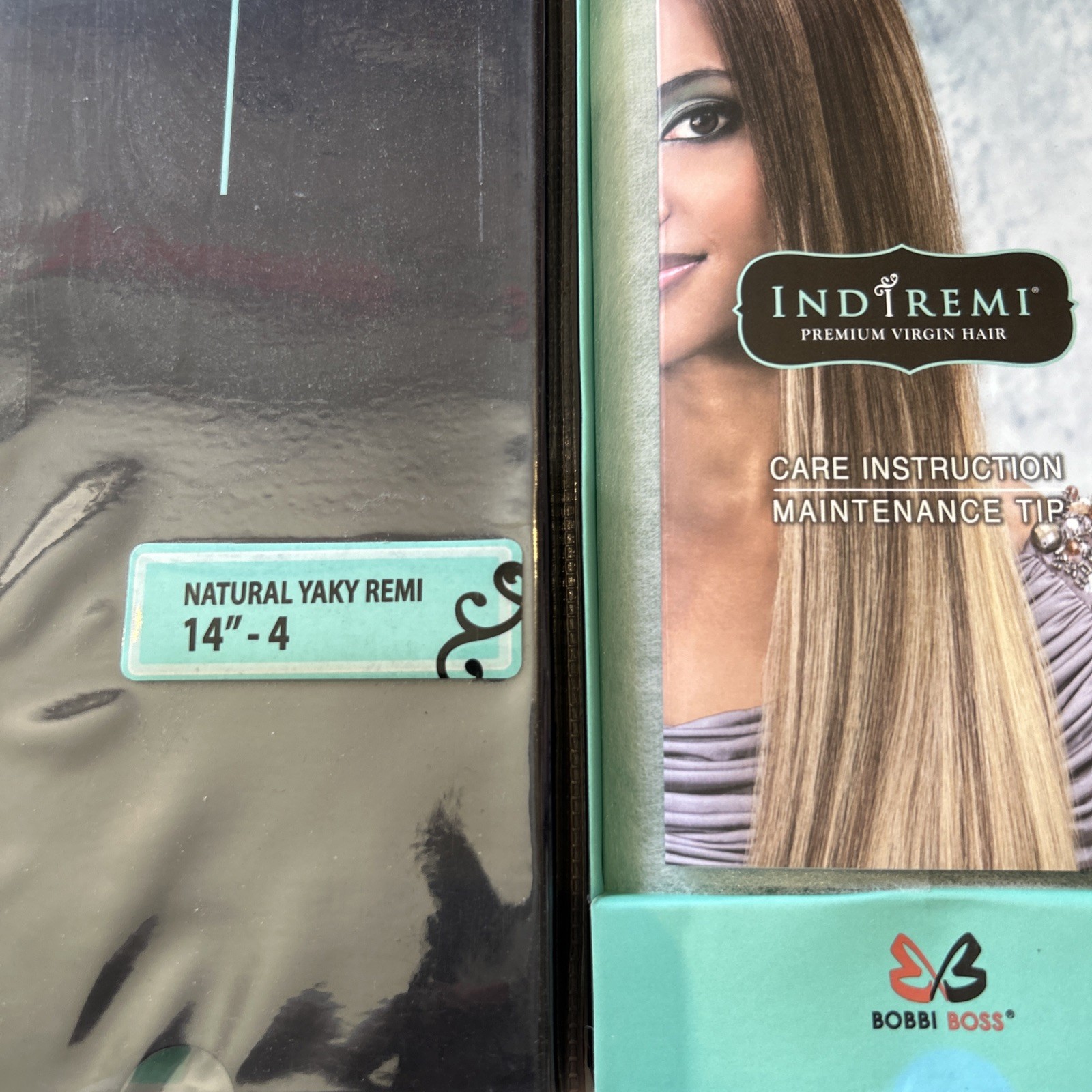 indi remi hair bobbi boss hair extensions Natural Yaki 14” Inches Color #4