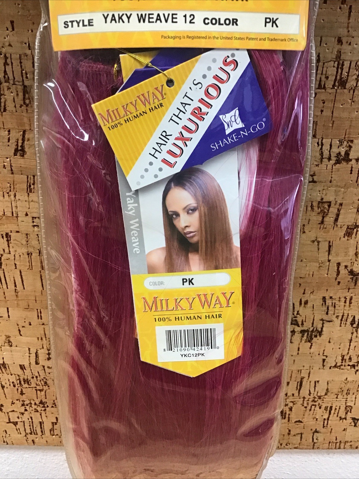 Milky Way 100% Human Hair Yaky Weave 12 Pink New A-5