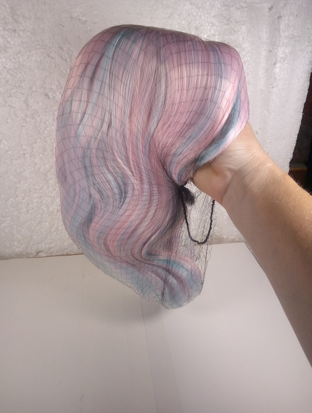 Faelbaty Fashion Wig Premium Wig 12* Mixed Blue Pink Wig