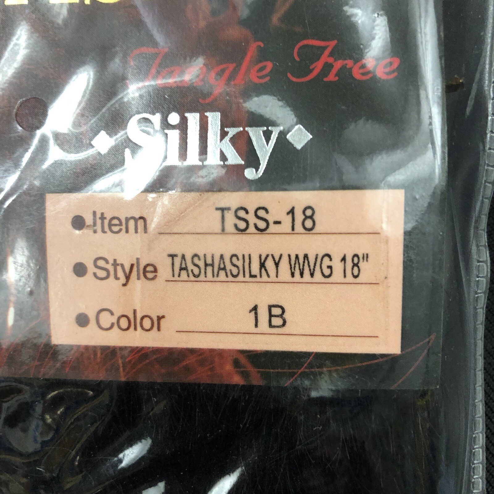 Tasha Silky WVG 18” Color 1B ~ 100% Human Hair TSS-18