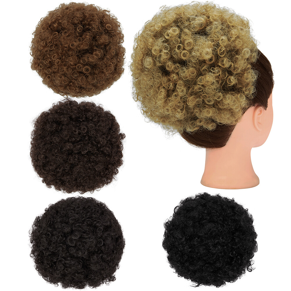 6/8/10inch Afro Kinky Curly Puff Drawstring Ponytail Short Puffs Ponytail Bun