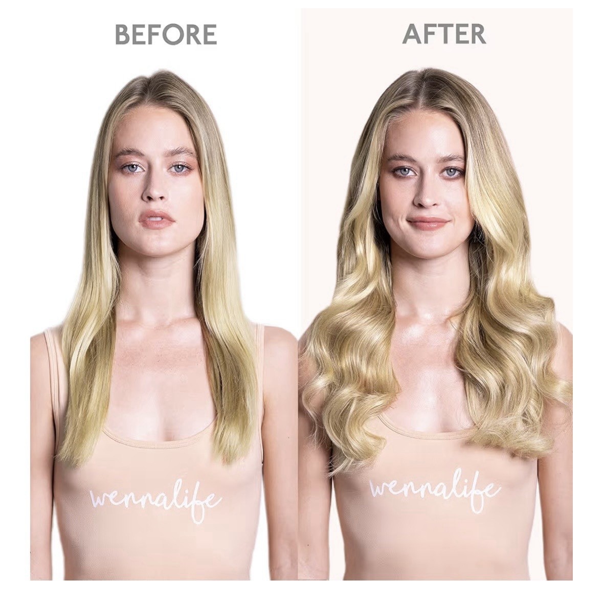 Clip in Hair Extensions, Light Blonde Highlighted Golden Blonde