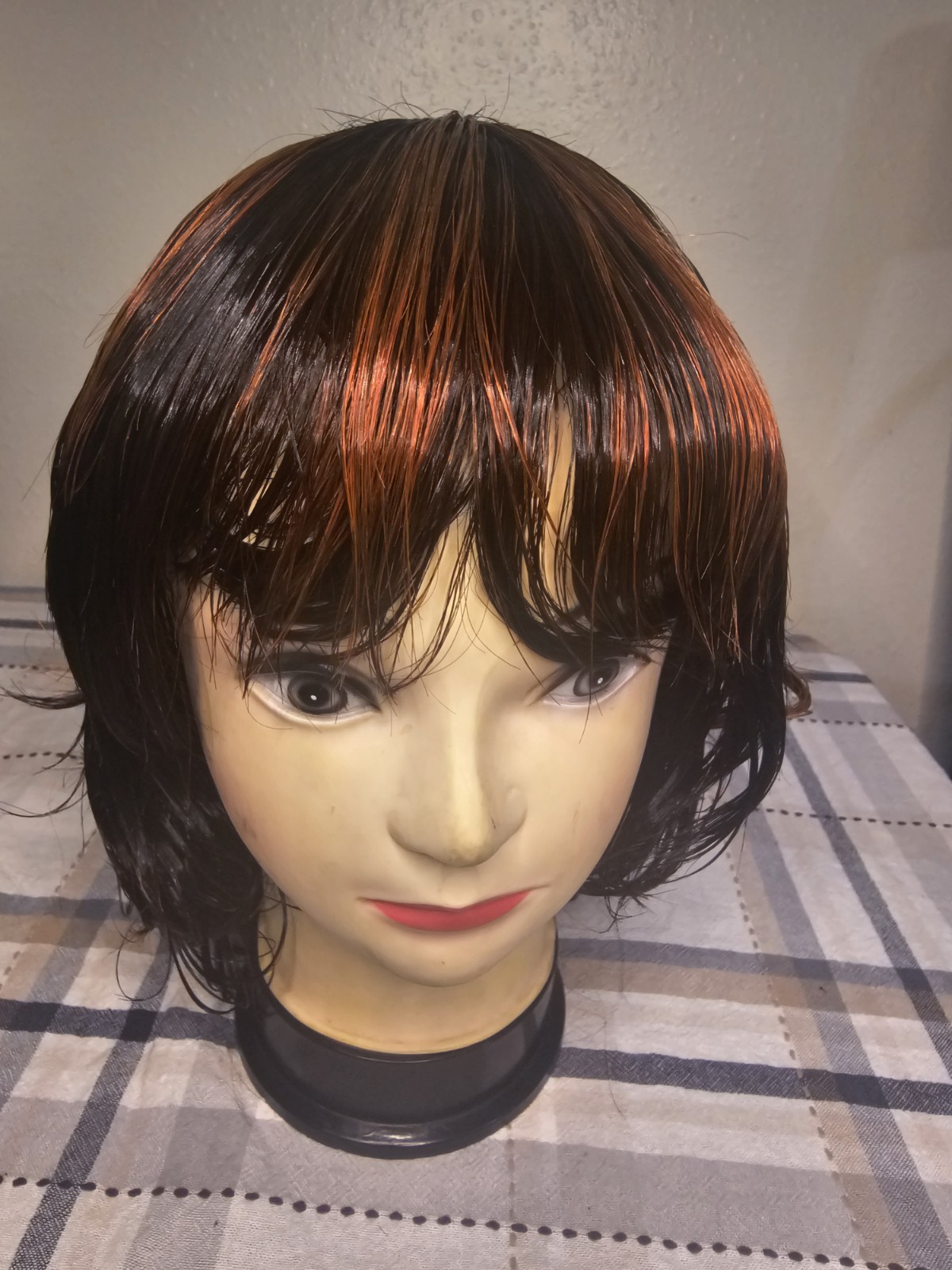 Bob Indonesia 100%HumanHair Wig Full Machine made No Lace