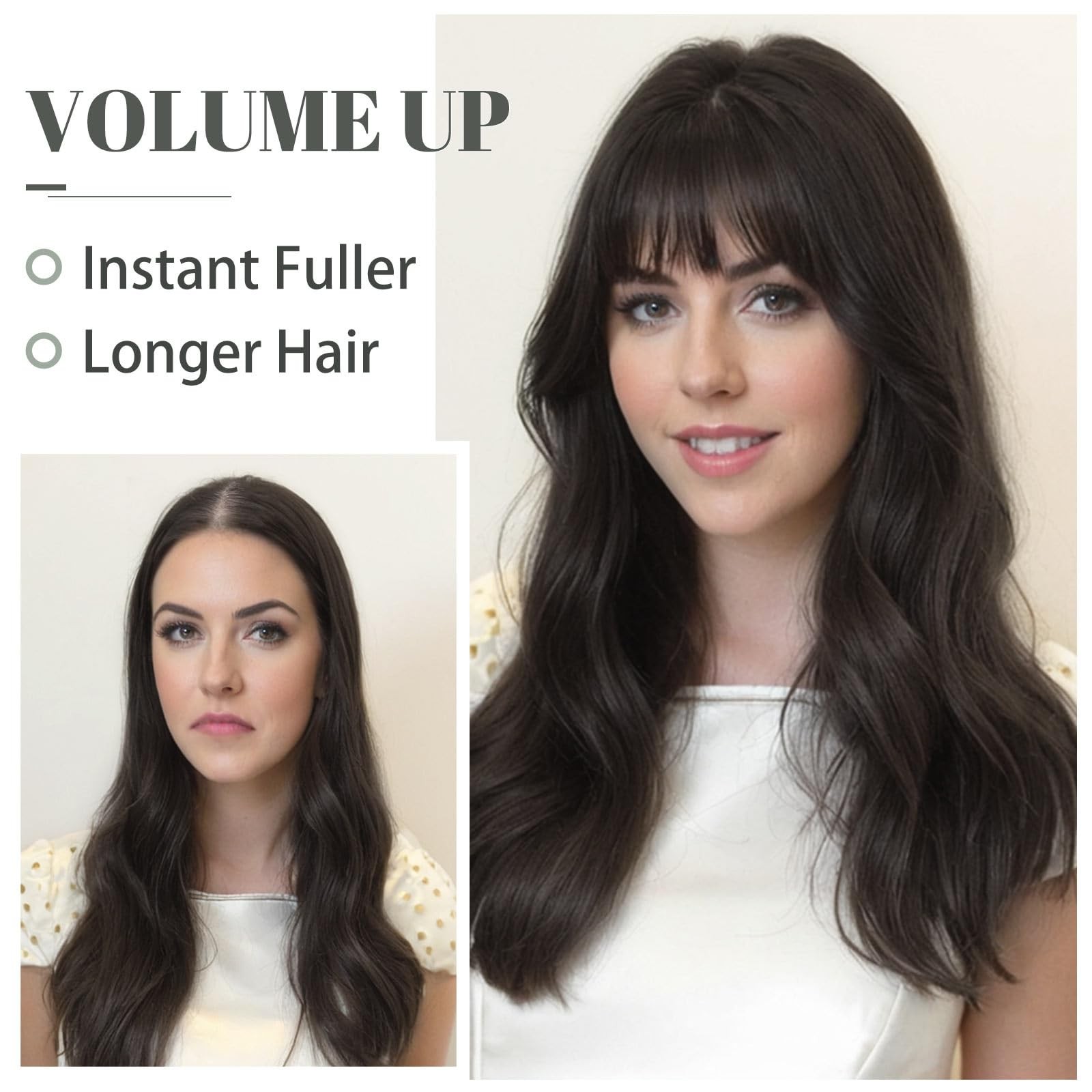 My-Lady Hair Toppers For Women Thinning Hair 18 Inch 6X6 Lace Base Wiglets Side