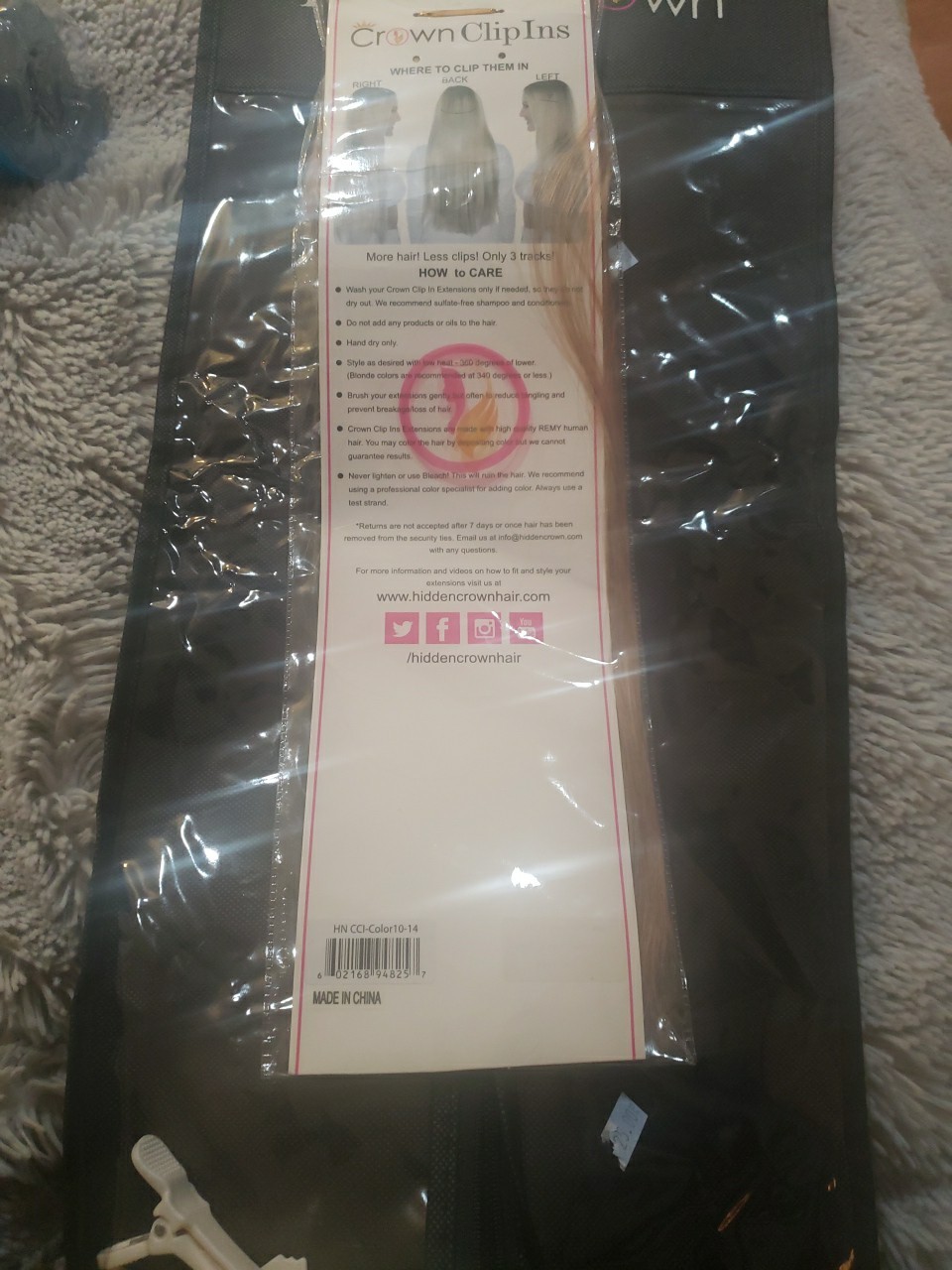Hidden Crown Human Hair 14″ Clip Ins