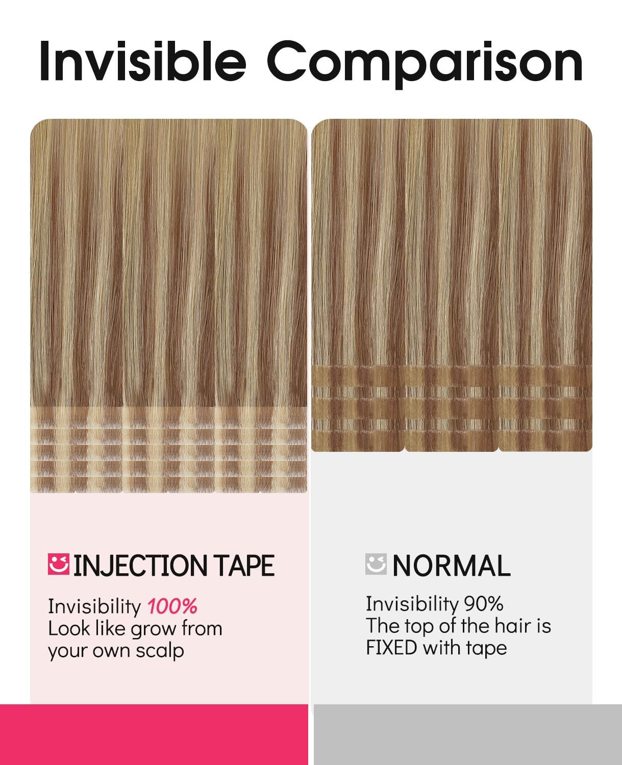 Youngsmile Injection Tape In Hair Extensions Human Hair Balayage 10/27/27