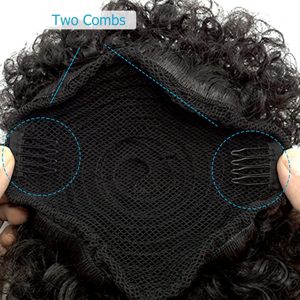 Afro Puff Drawstring Ponytail Extension 6″ 65g Synthetic Kinky Curly