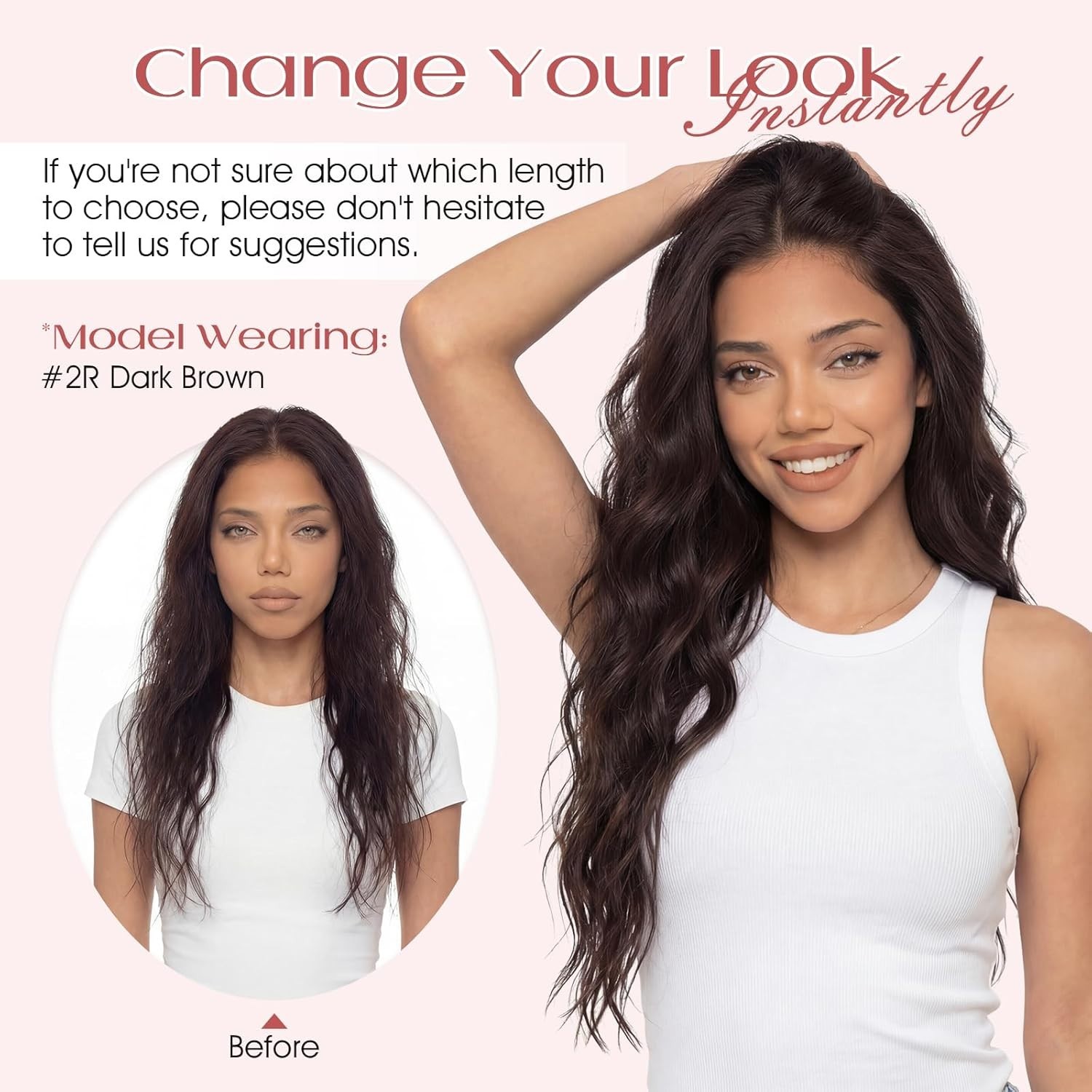 Sew in Double Weft Human Hair Straight Extensions 9 Inch 100g #2R-Dark Brown