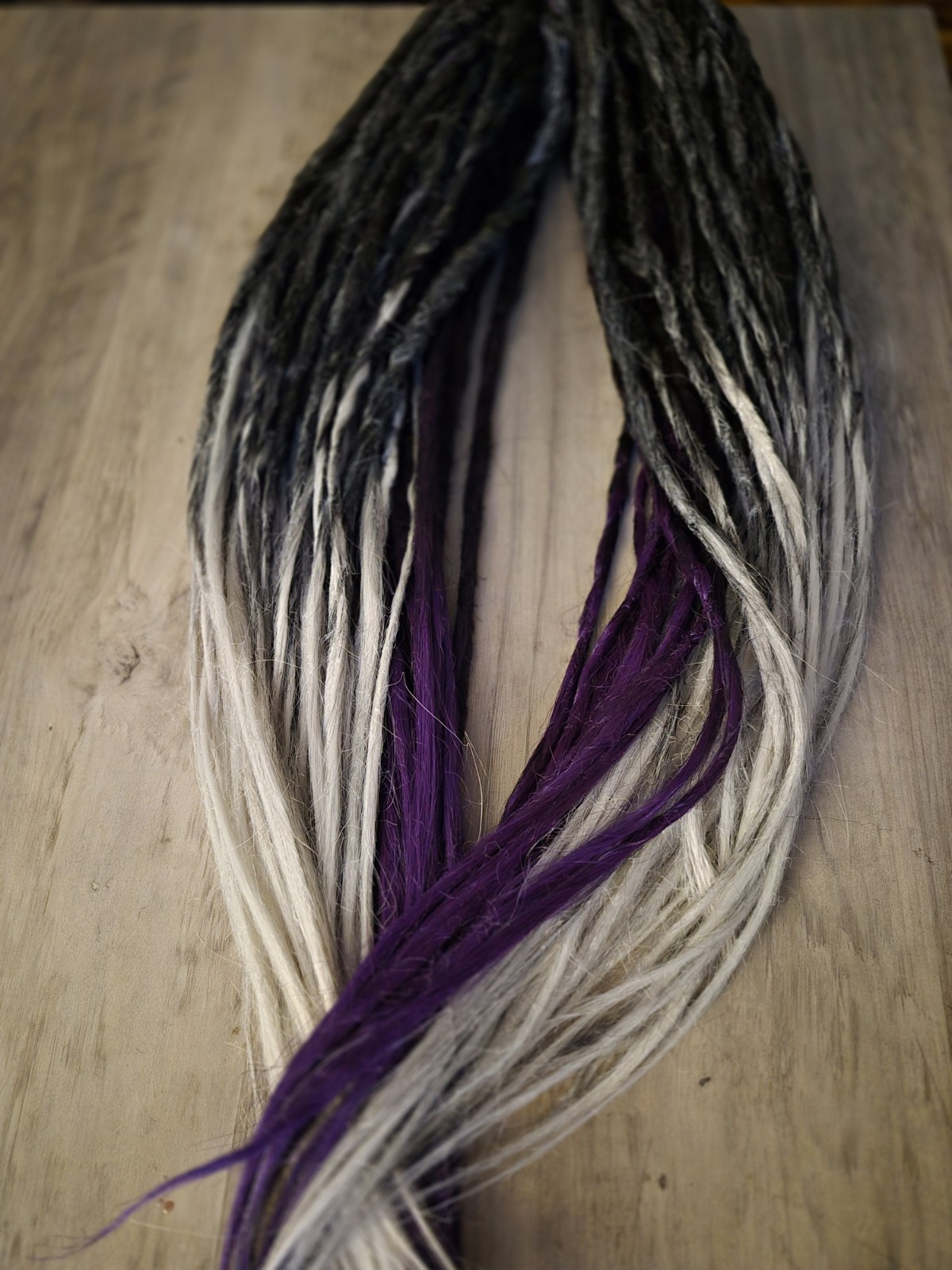 Synthetic Braid Hair Extension Braids Extensions – Black Gray Purple Colored