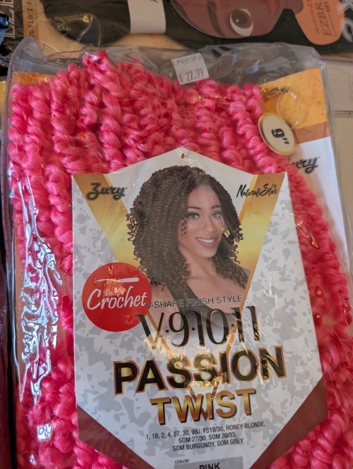 Large Lot Of Hair Synthetic Straight pink orange kids Weave (Box 2) new