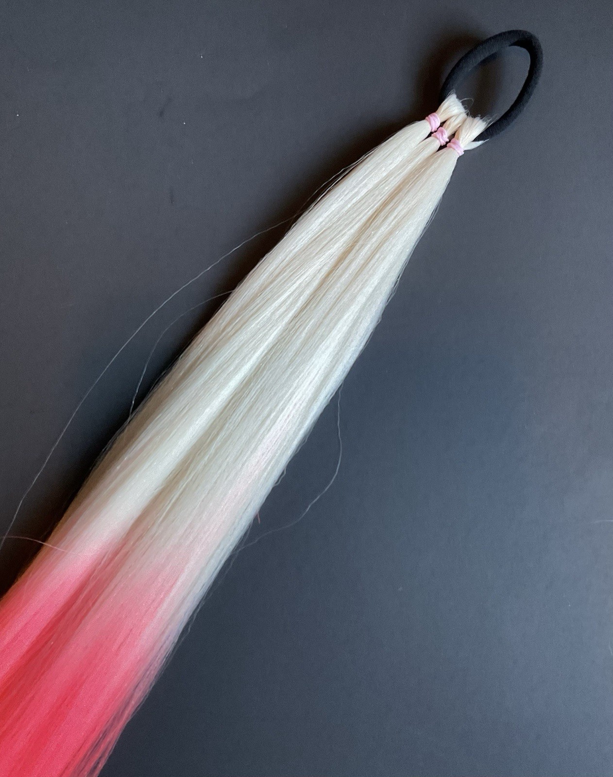 Reusable tie in braided ponytail extensions festival, rave, softball/sports