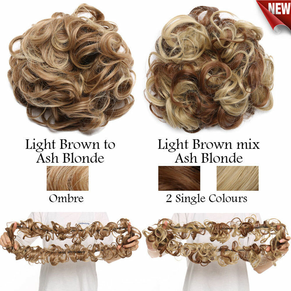 Messy Bun Hair Piece Wrap on Updo Scrunchie Hair Extension Long as Human hair US