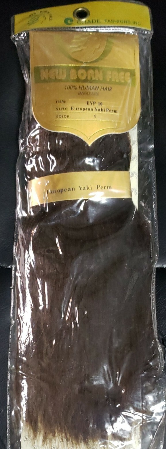 New Born Free Human Hair European Yaki Perm 10″ Color 4 EYP10