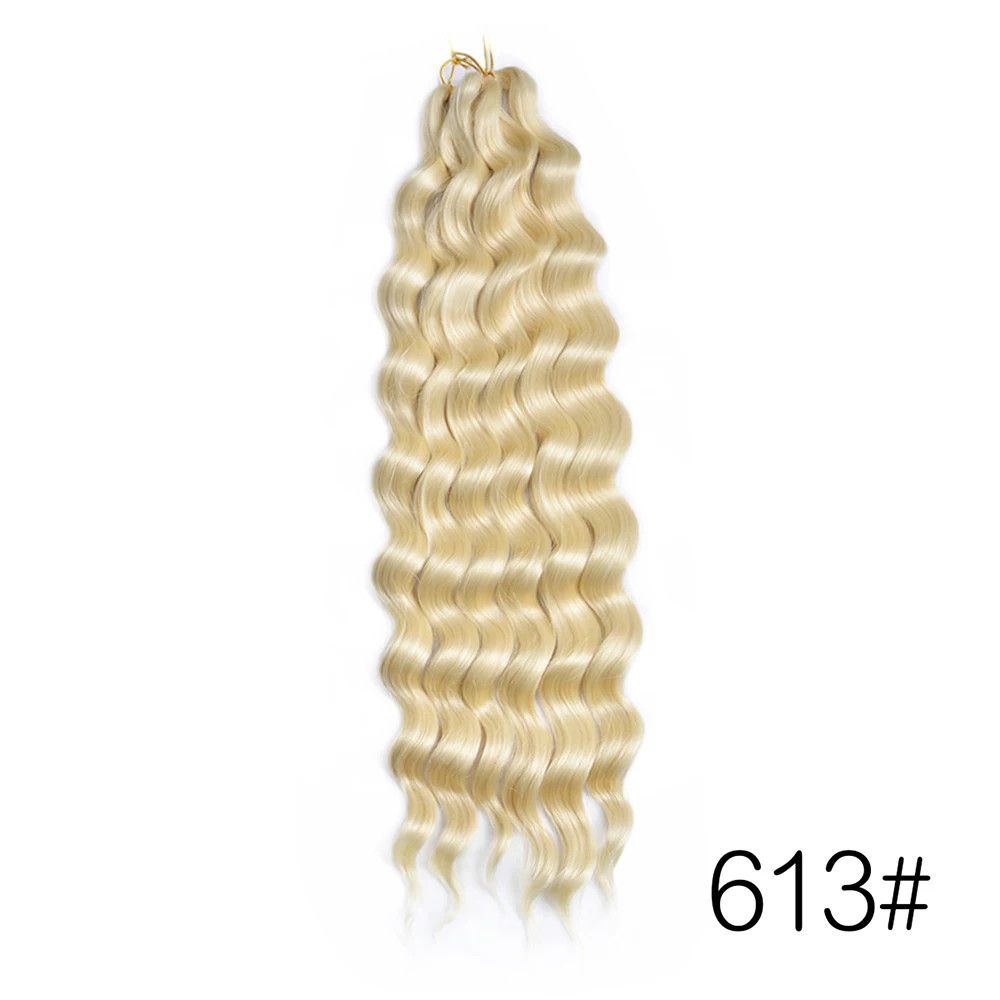 24 Inch Ombre Synthetic Anna Curl Water Wave Twist Crochet Hair Afro Loose Deep