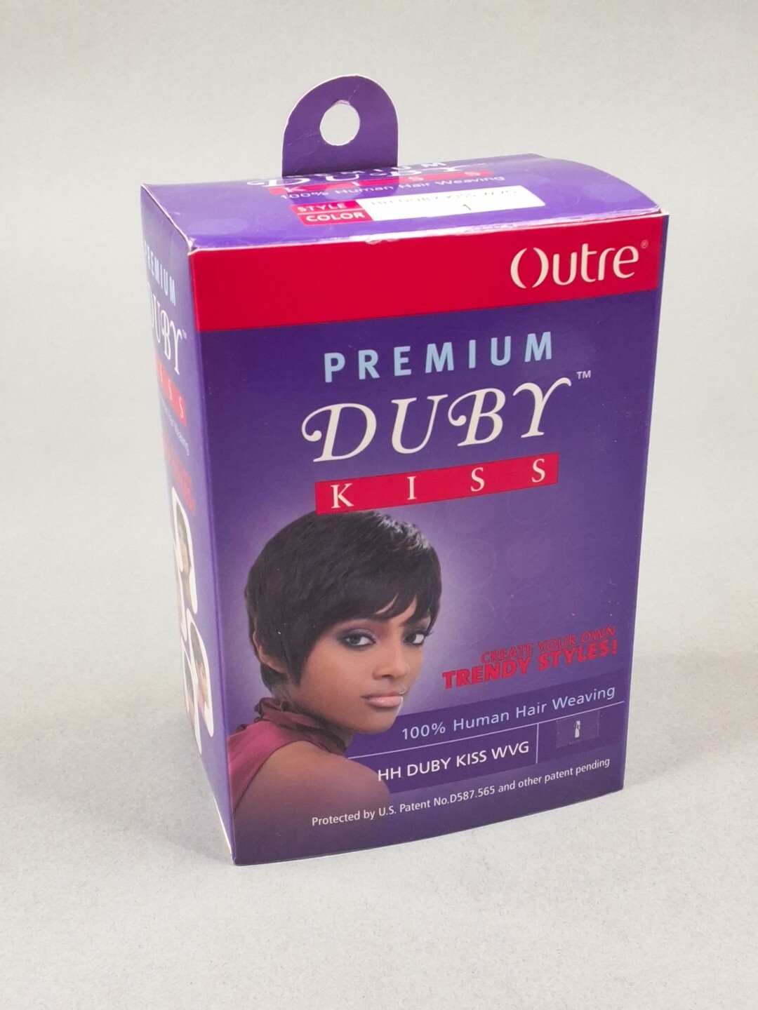 4″ Duby Kiss #1 Jet Black Outre Premium 100% Human Hair Weaving Wvg Short Look