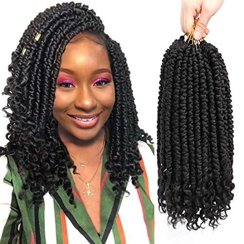 Pre Spring Twist Crochet Hair Senegalese Crochet Braids 12 Inch (Pack of 6) #1B