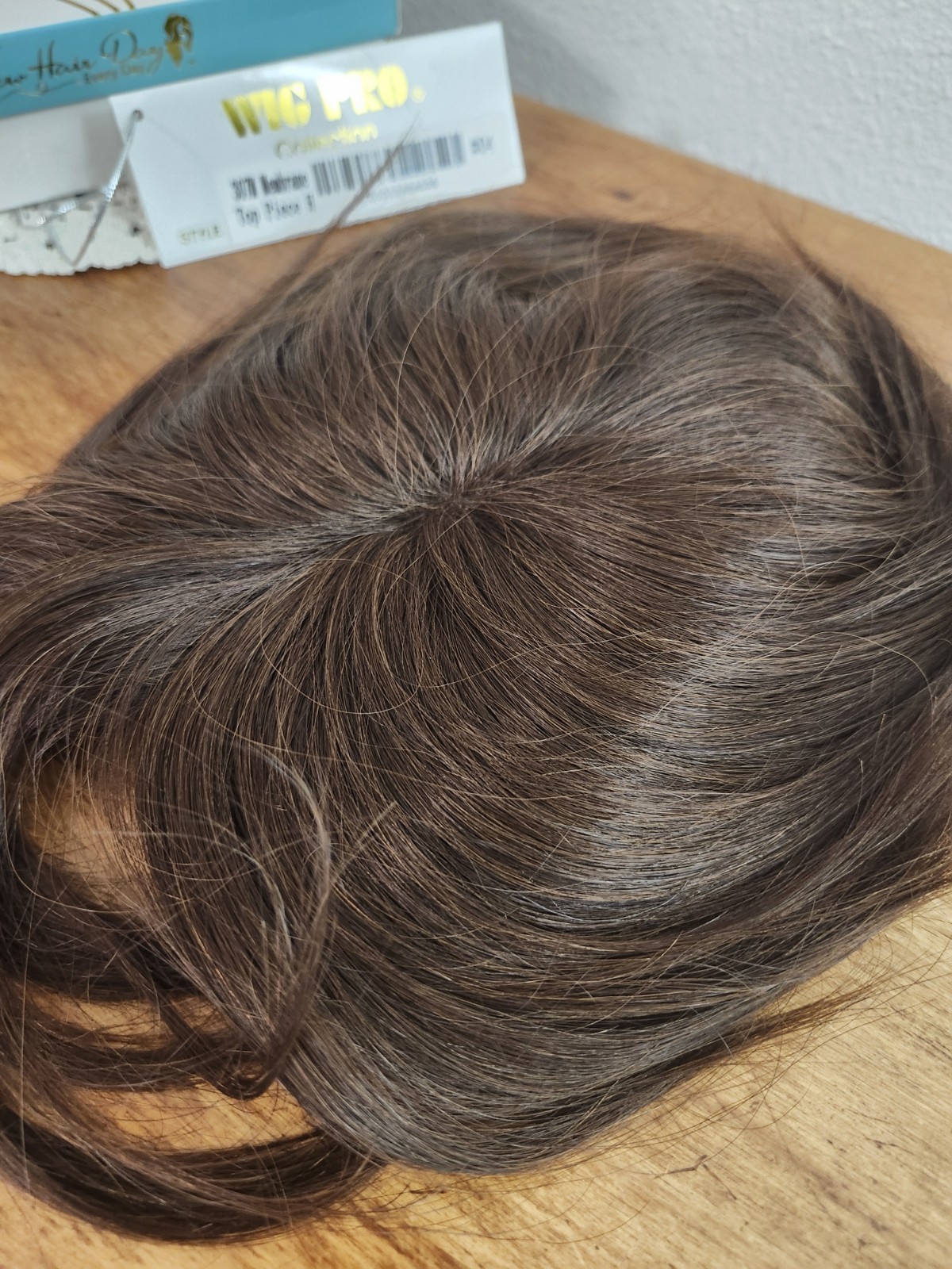 Wigpro human hair Top Piece , 5-7″ 307M Pull Thru Brown 04