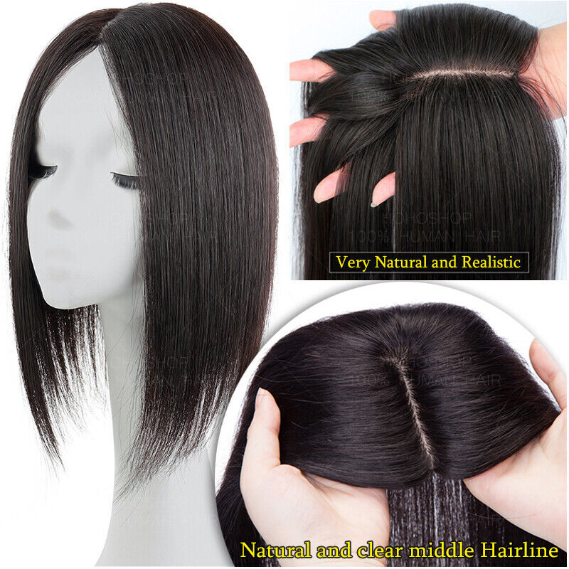 THICK MONO Top Pieces Toupee LACE 100% Remy Human Hair Toppers Silk Base