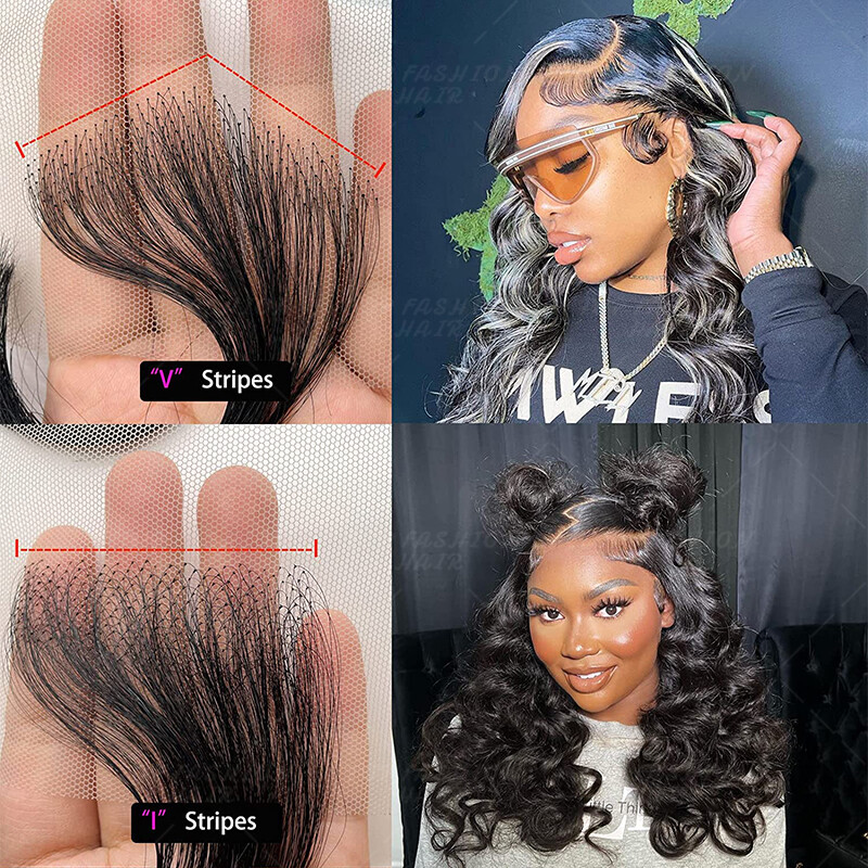 Invisible Baby Hair Lace Edge Stripes Reusable Remy Human Hair Piece Black Women