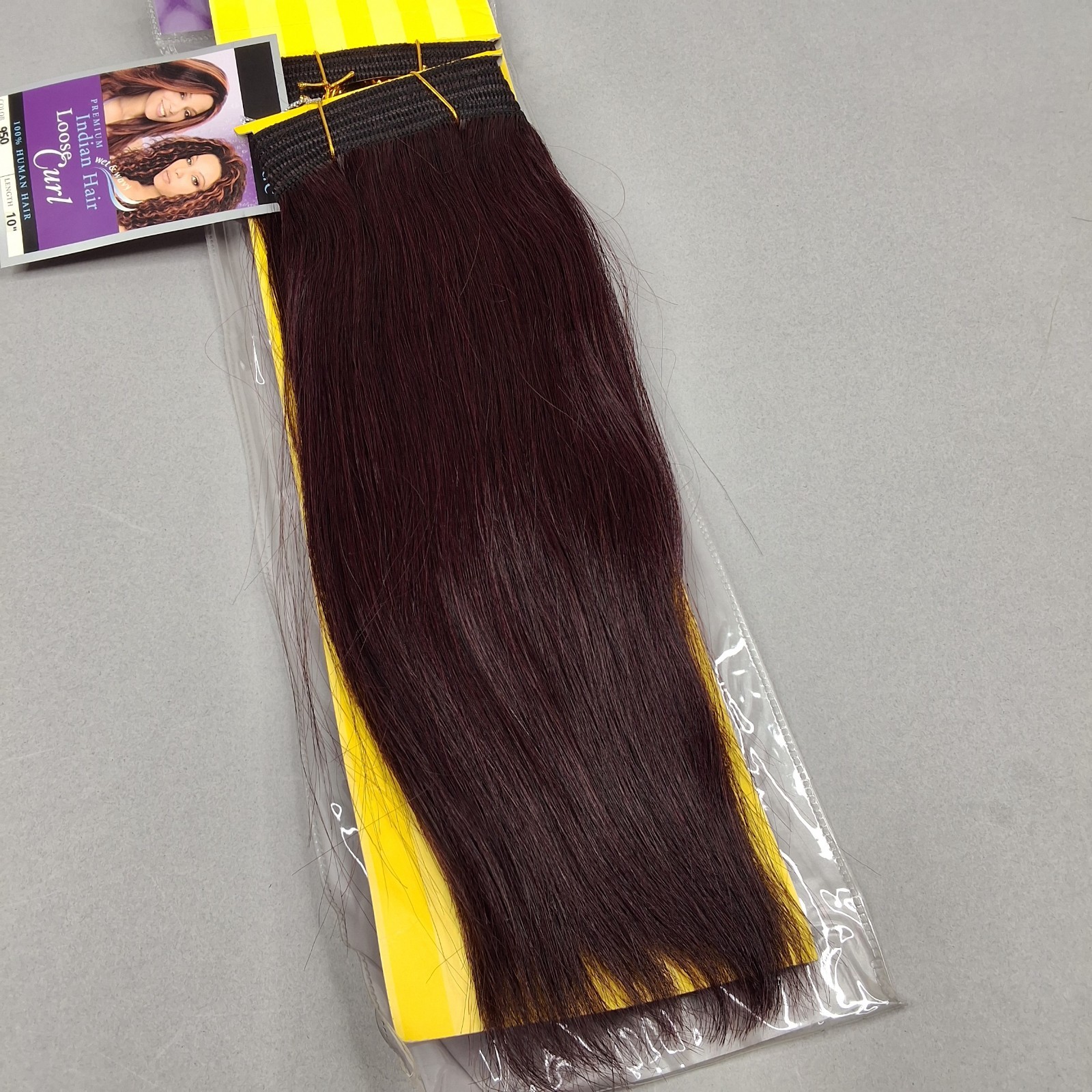 10″ Indian Loose Curl #950 Dark Plum 100% Real Human Hair Extensions Outre