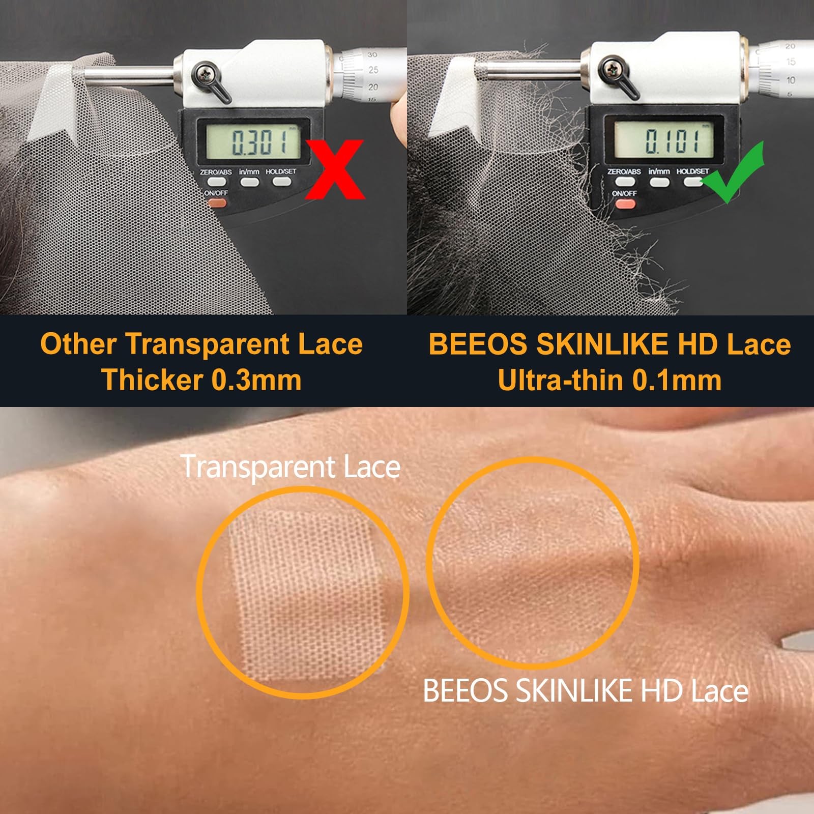 7×7 Skinlike Real HD Lace for Making 1 Pieces, 0.1mm Ultra-thin Swiss Lace Ne…