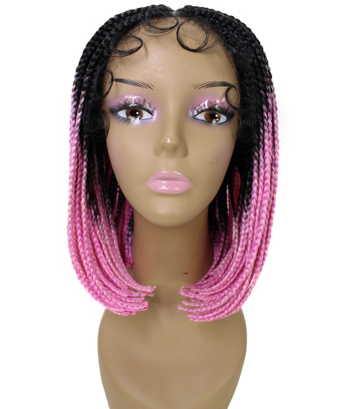 LUXLUXE Tiara Straight 12 in Long 4X4 Hand Tied Lace Braided Wig, BLB-0140