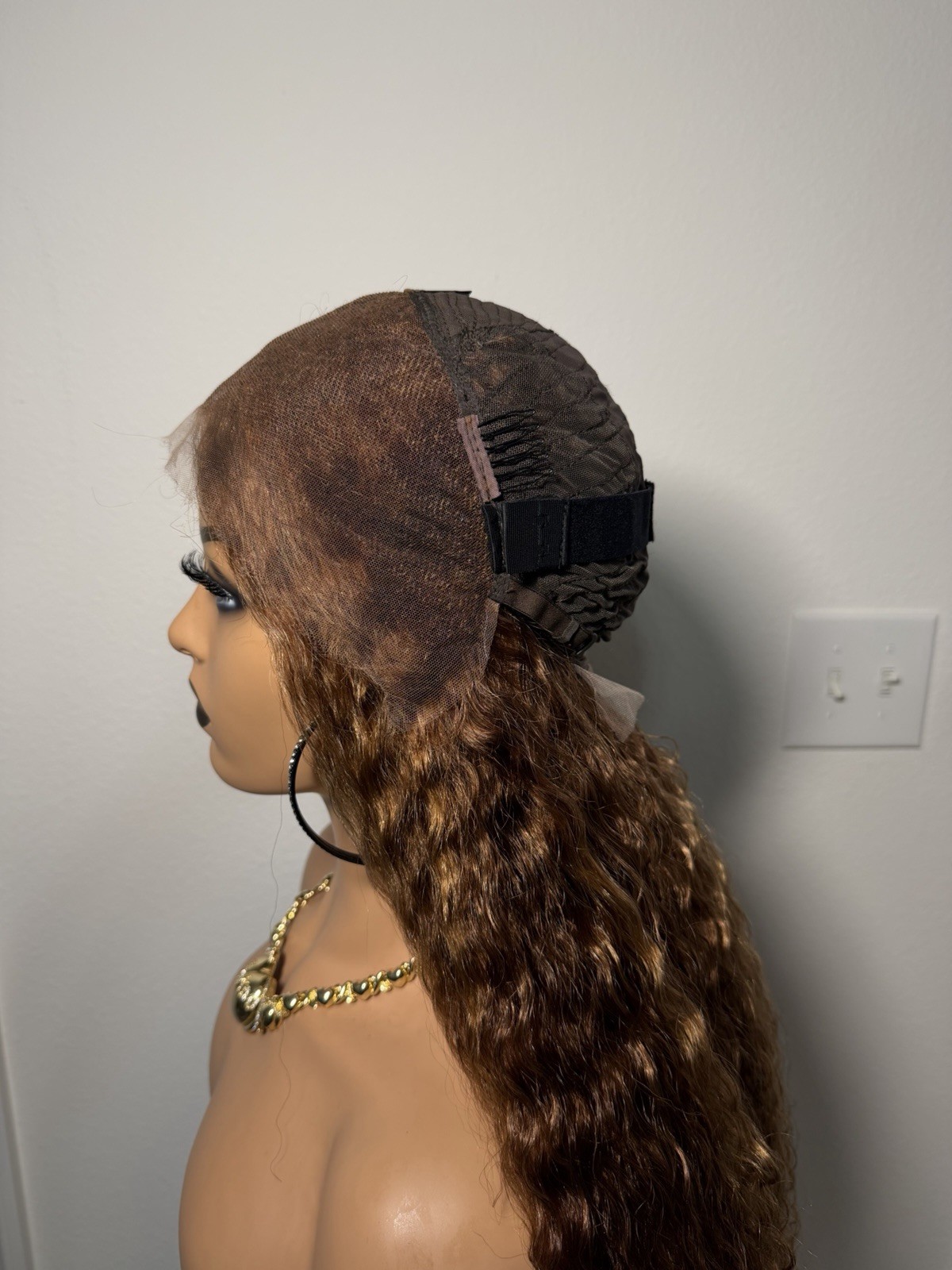 26” 13×4 HD Lace Full Frontal Wavy Highlight Human Hair Wig