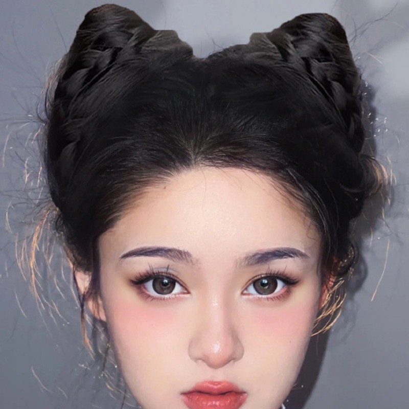 1Pcs Simulation Hair Bag Ball Head Hair Clip Cat Ear Hair Clip Cat Ear Hairpin