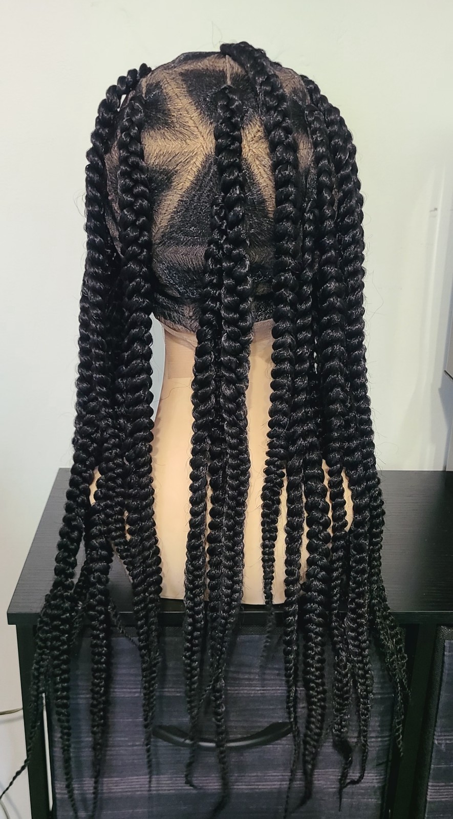 Braided Wig Glueless,Double Full Lace Hd ,22 inch Black,natural Look.