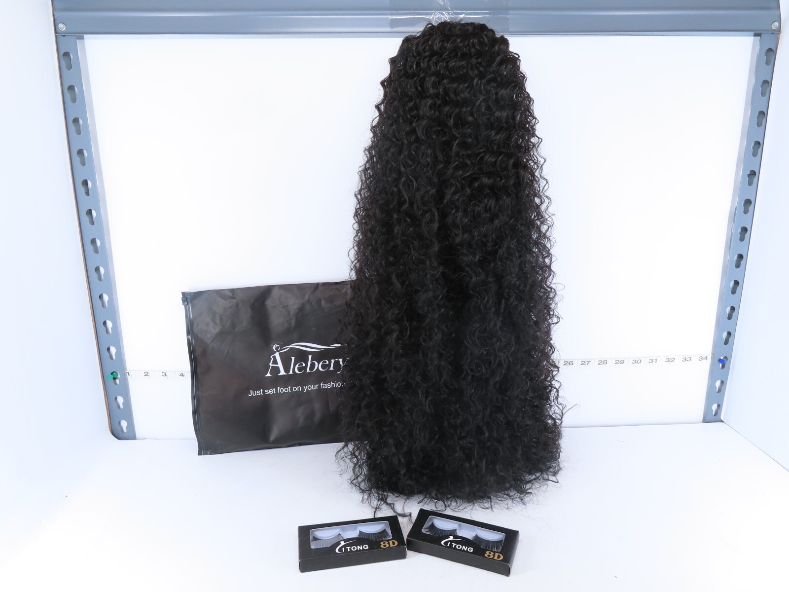 NEW – ALEBERY 27IN DRAWSTRING PONYTAIL DEEP CURLY MIXED HAIR BLACK
