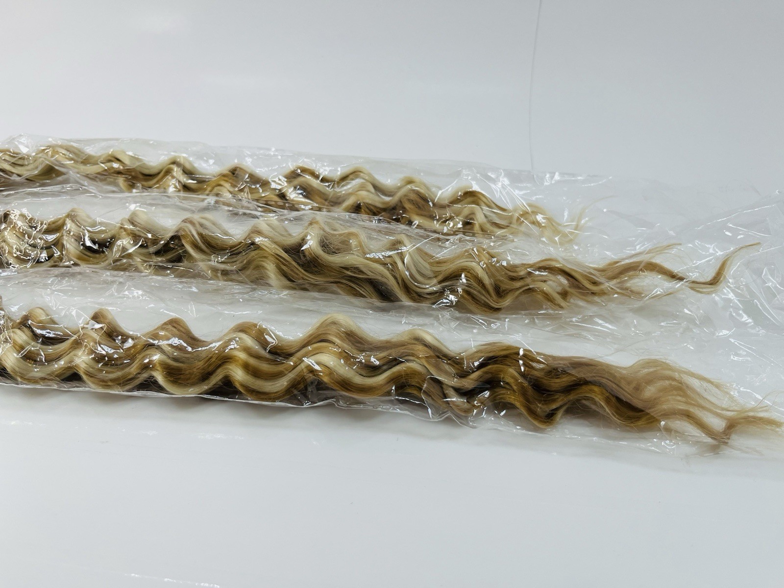 26” Deep Wave Blonde Braiding Hair Extension P27/613 Human Hair Blend