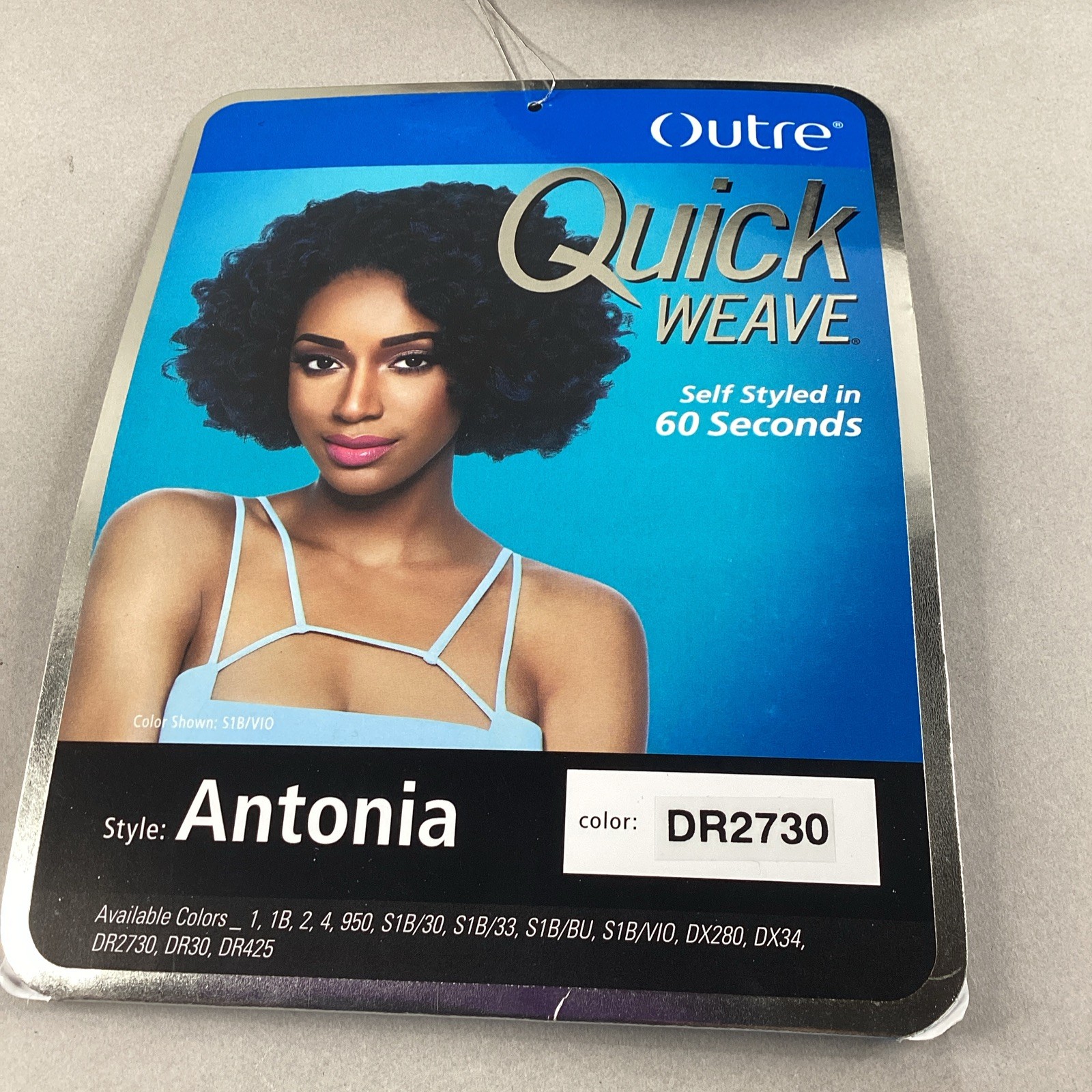 Atonia Short Curly #DR2730 Black Brown Blonde Synthetic Quick Weave Wig