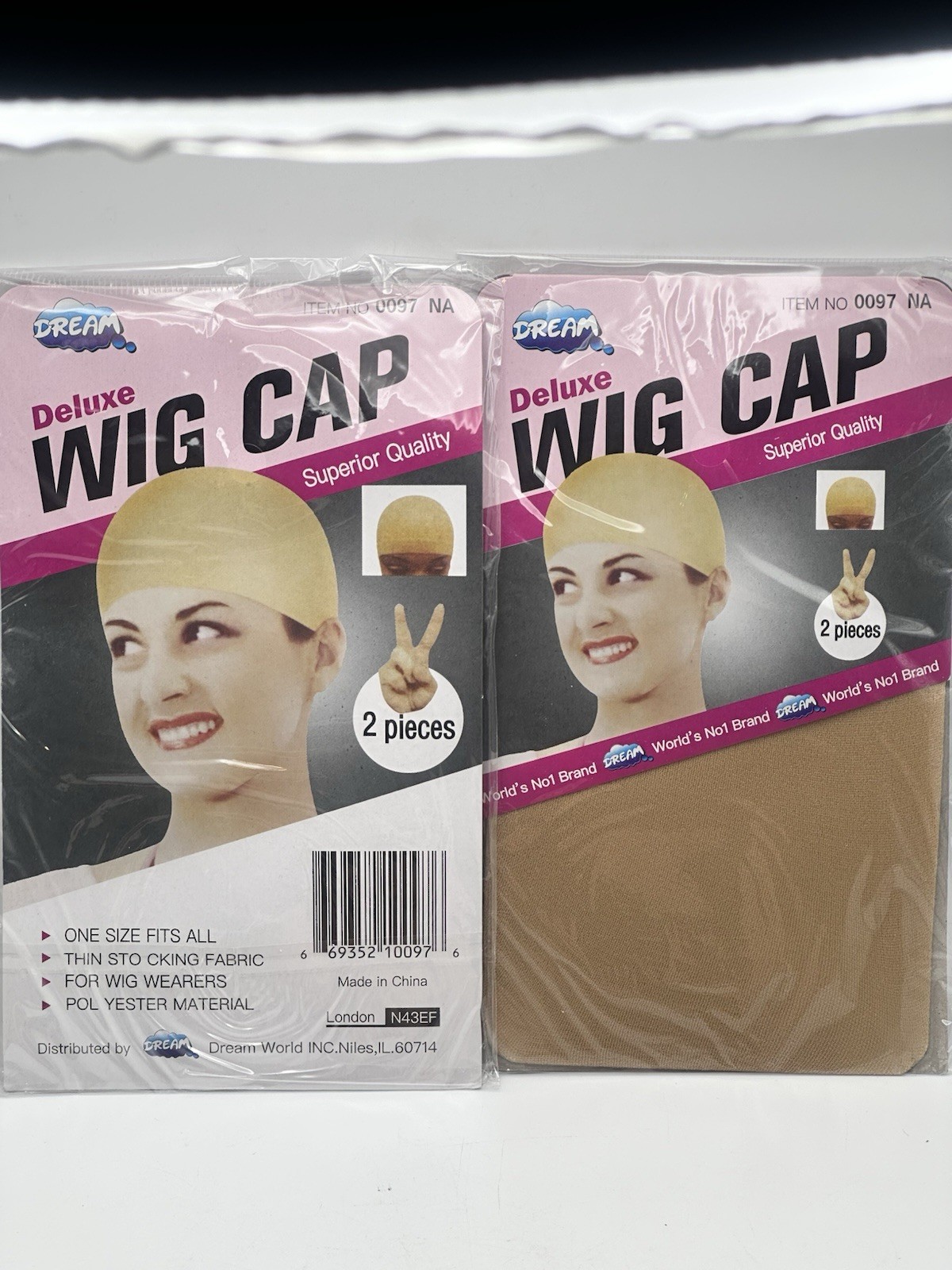 Wig Cap And Net Lot New Unopened Packages 4 Caps 3 Packs Nets Neutral Tone