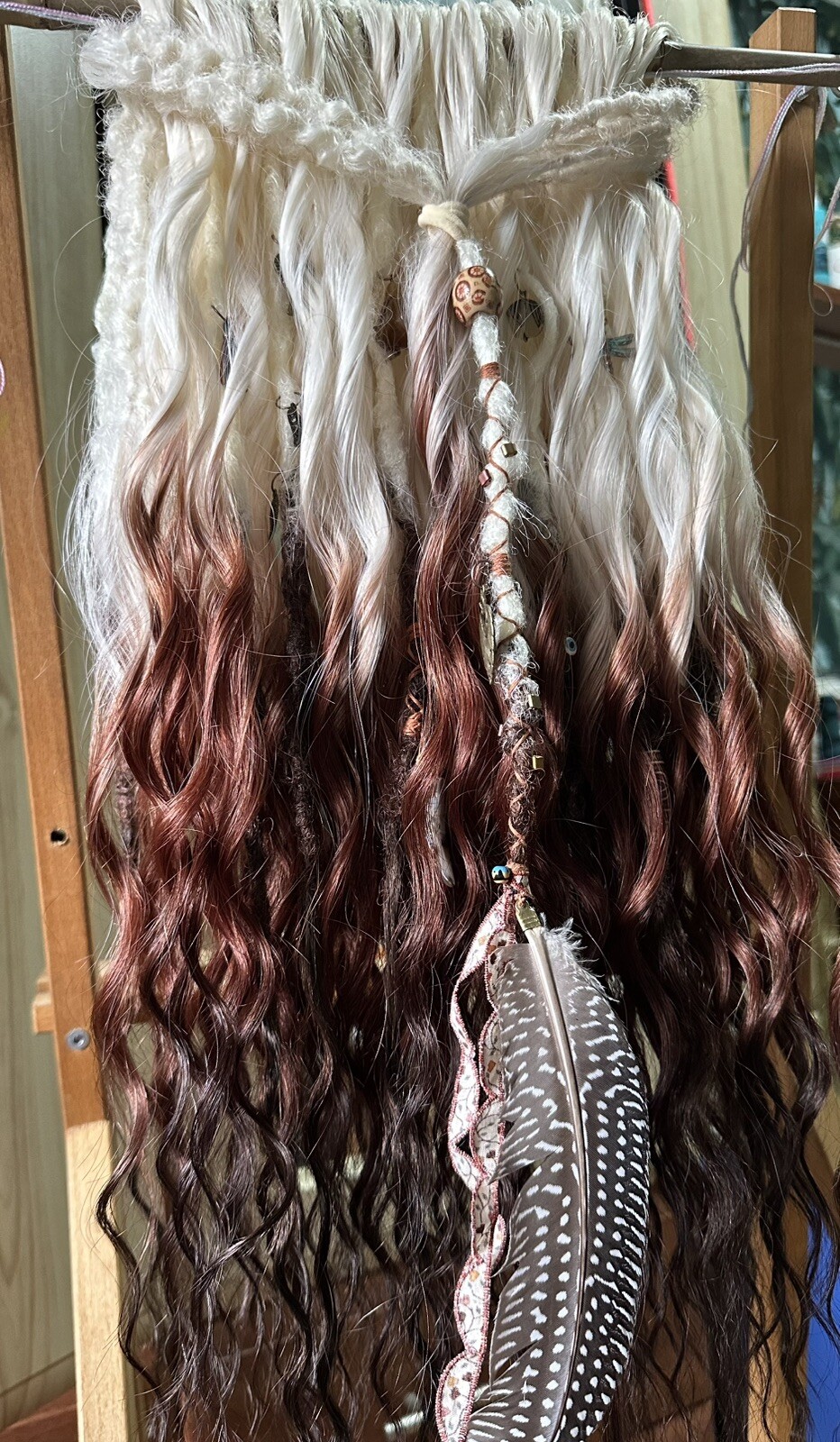 Dreadlocks Boho Curls DE 60 pieces – 120 ends + free elastic band decoration
