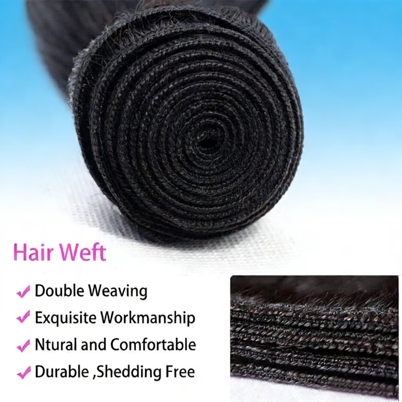 20″ Deep Wave Human Hair Bundles – 100% Unprocessed Brazilian Virgin Curly Weave