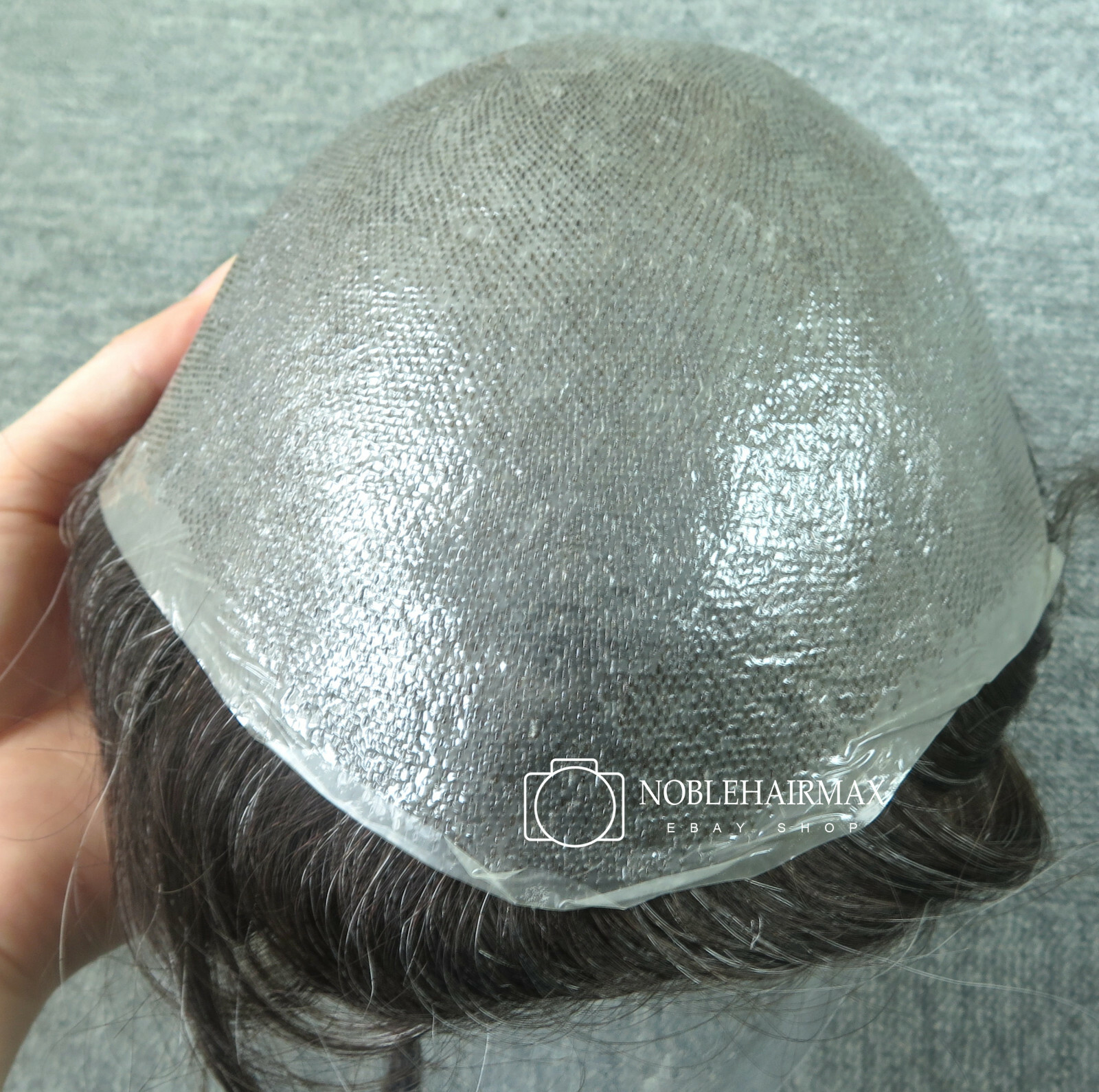Natural Mens Wig Hair Replacement System Super Thin Skin Toupee Hairpieces #1B20